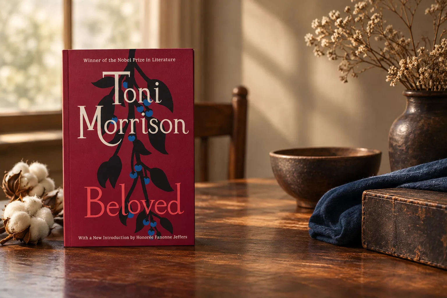 Book cover or source illustration for Beloved — Toni Morrison