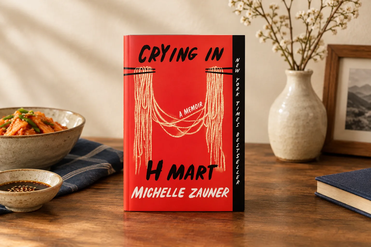 Illustration for article Crying in H Mart: Food, Memory, and the Work of Grief
