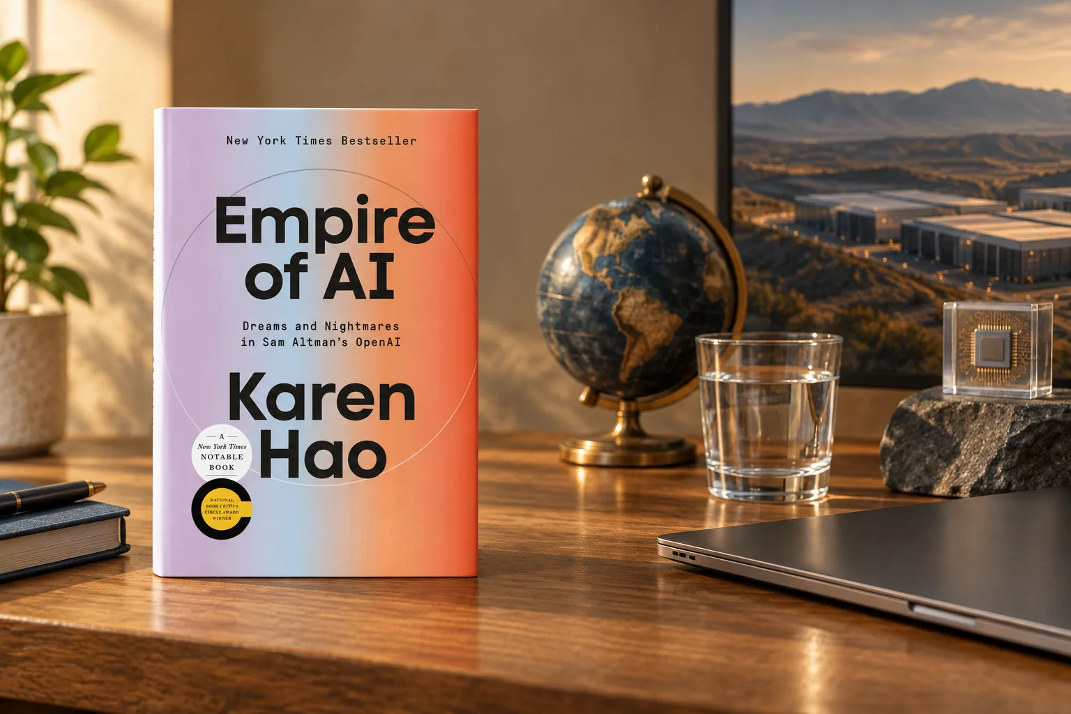 Book cover or source illustration for Empire of AI — Karen Hao