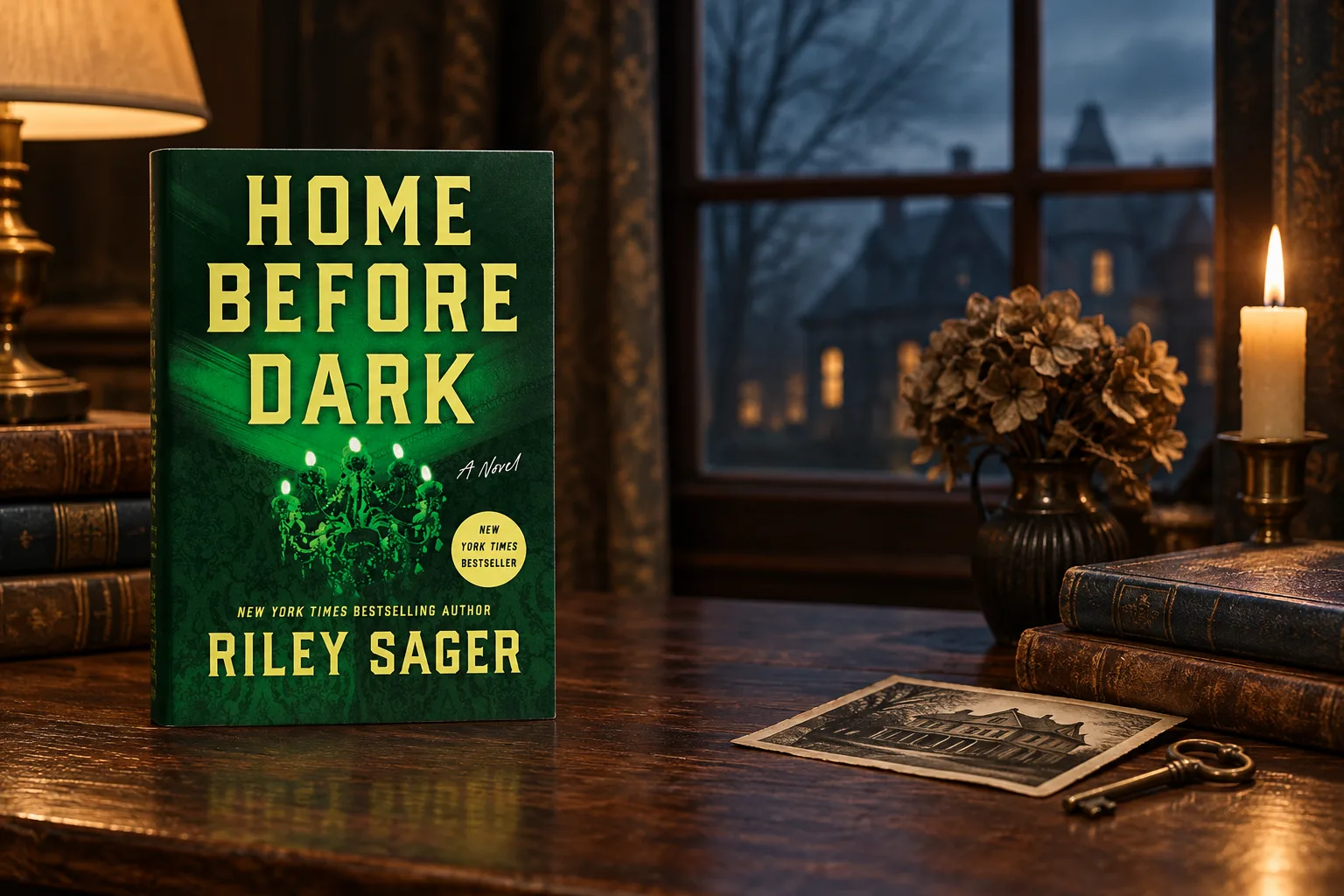 Book cover or source illustration for Home Before Dark by Riley Sager