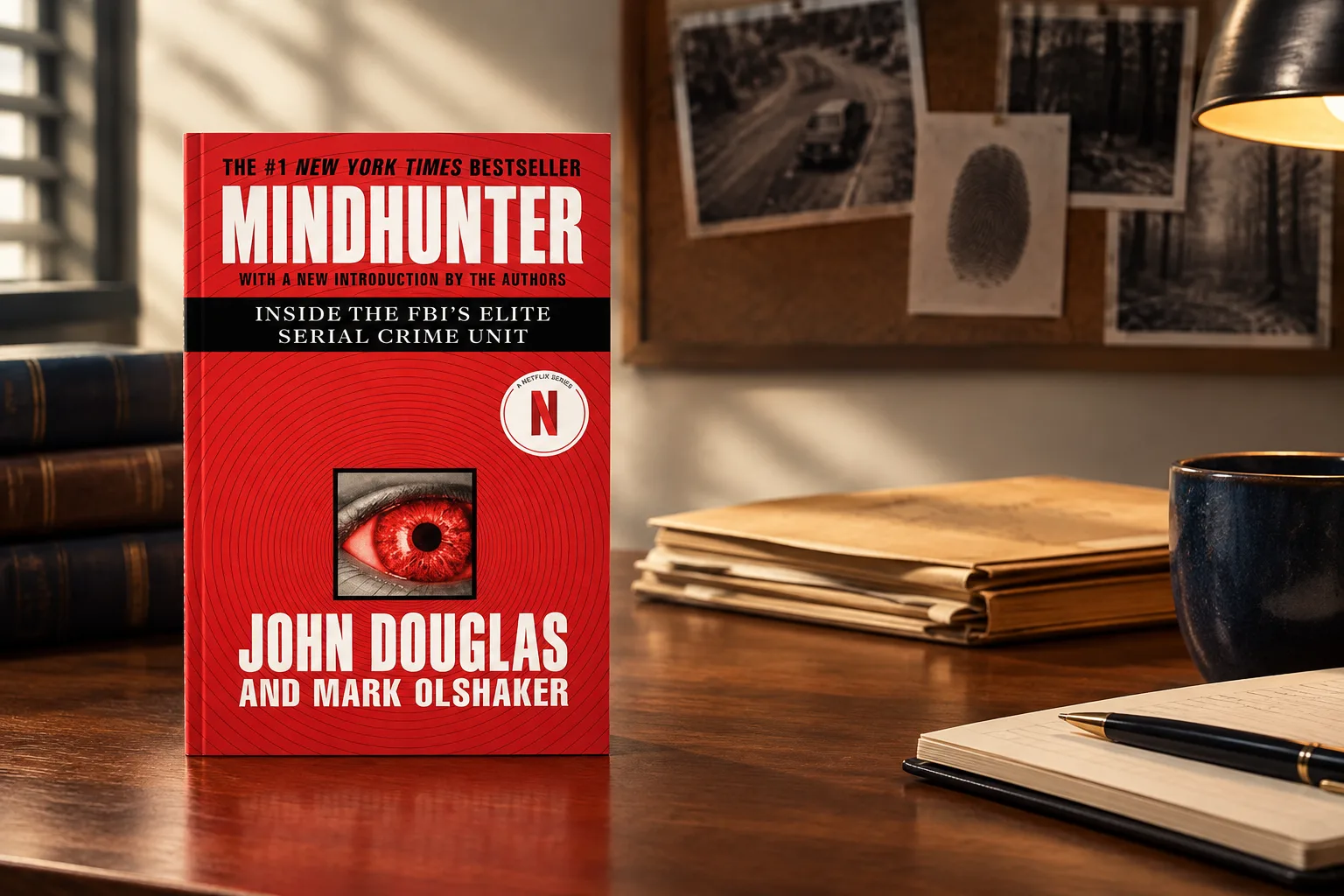Book cover or source illustration for Mindhunter: Inside the FBI’s Elite Serial Crime Unit — John E. Douglas and Mark Olshaker