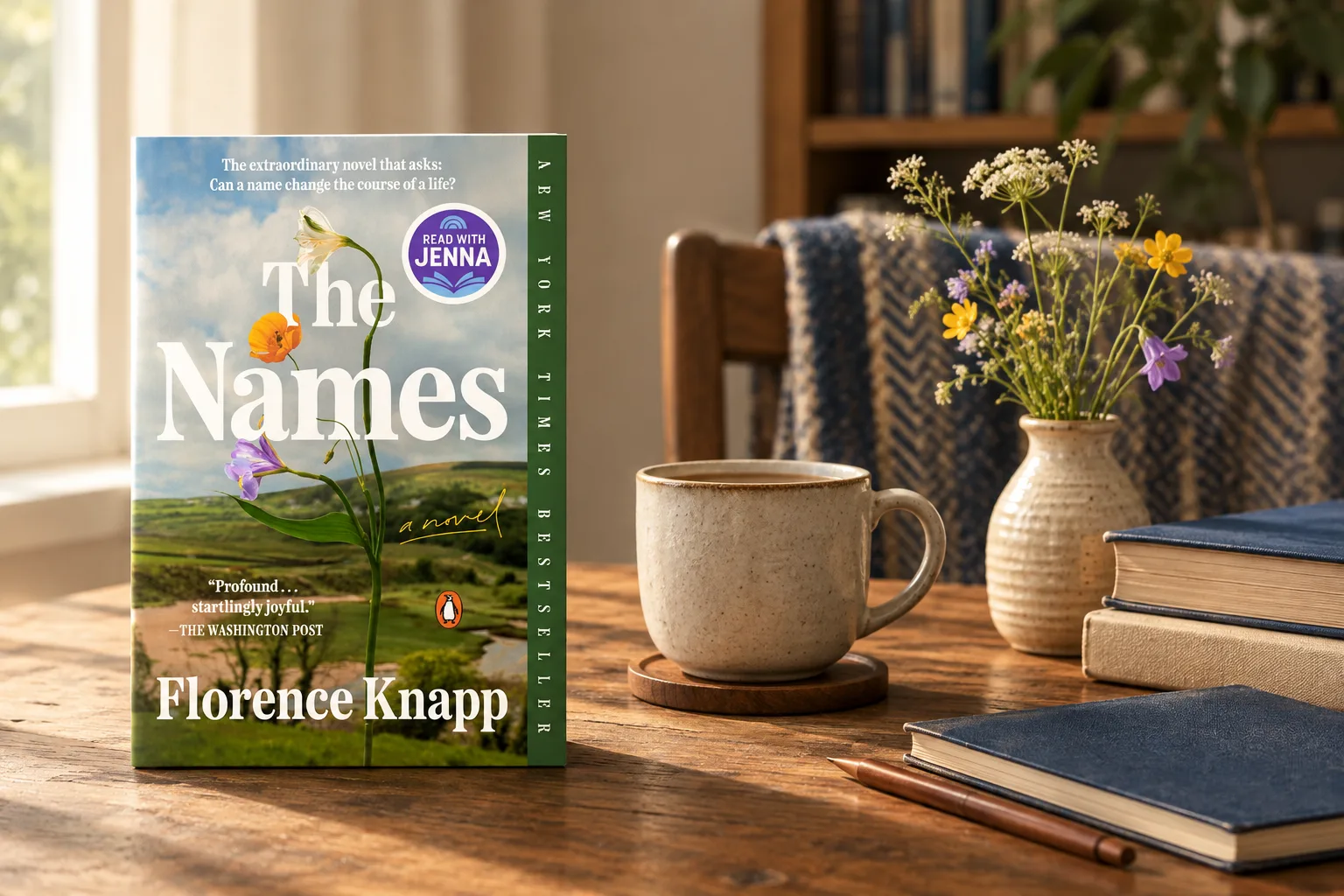 Book cover or source illustration for The Names — Florence Knapp