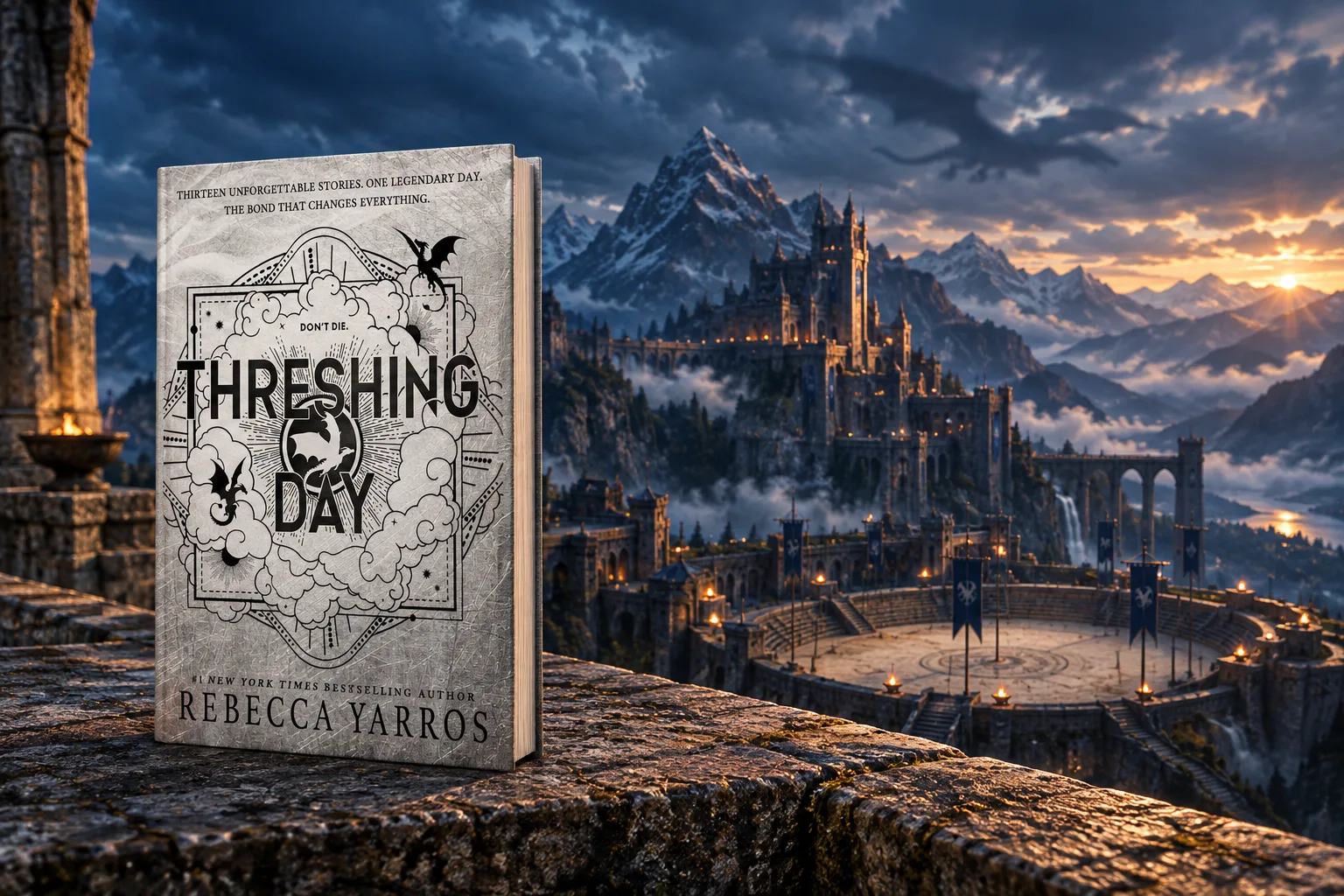 Book cover or source illustration for Threshing Day (Standard Edition) by Rebecca Yarros (US hardcover, ISBN 9781682818091)