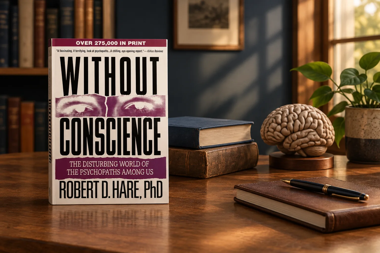 Book cover or source illustration for Without Conscience: The Disturbing World of the Psychopaths Among Us — Robert D. Hare