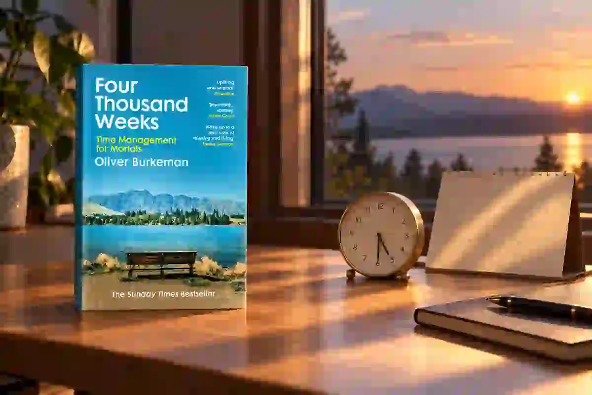 Book cover or source illustration for Four Thousand Weeks — Oliver Burkeman