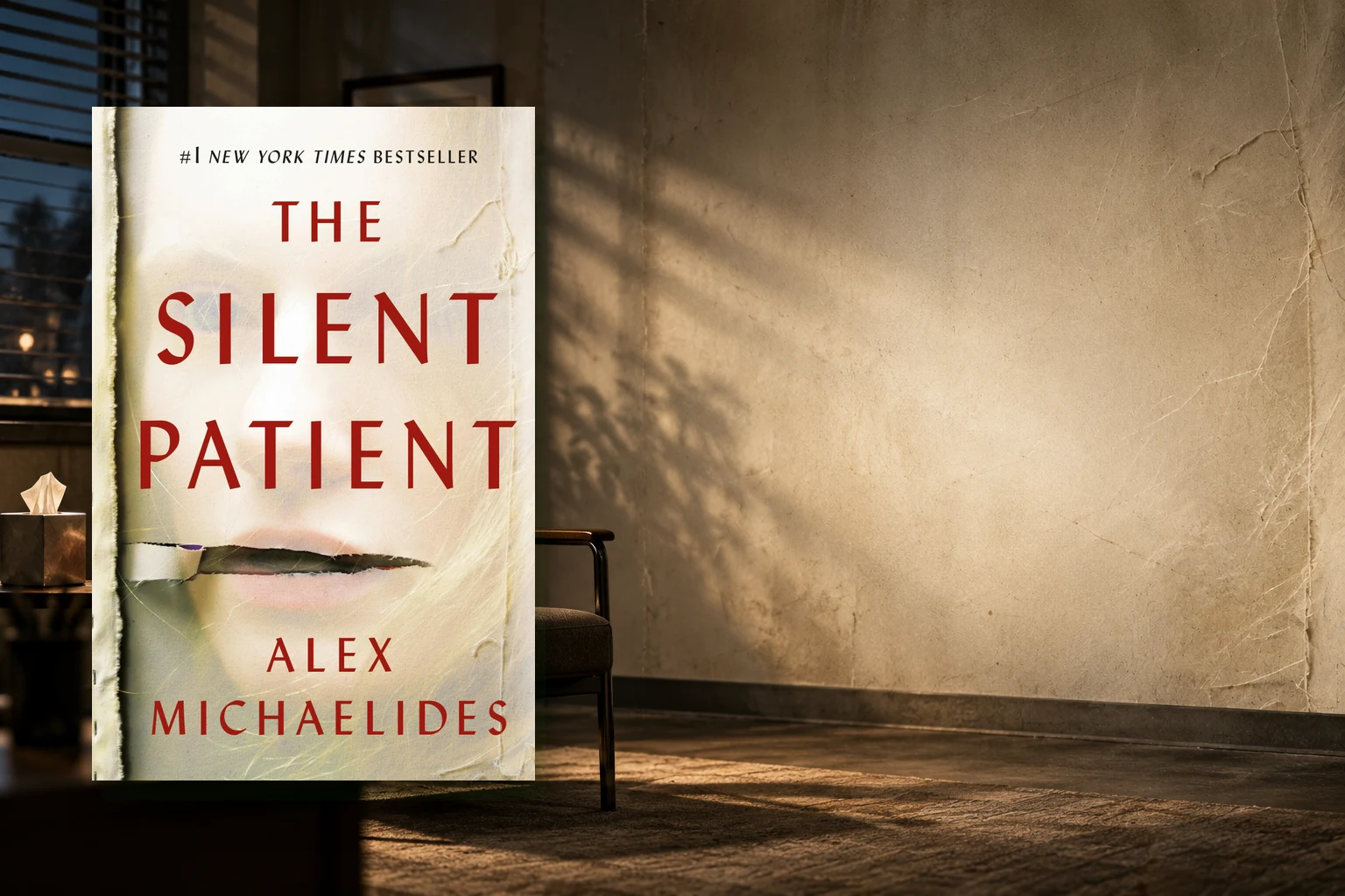 Book cover or source illustration for The Silent Patient — Alex Michaelides