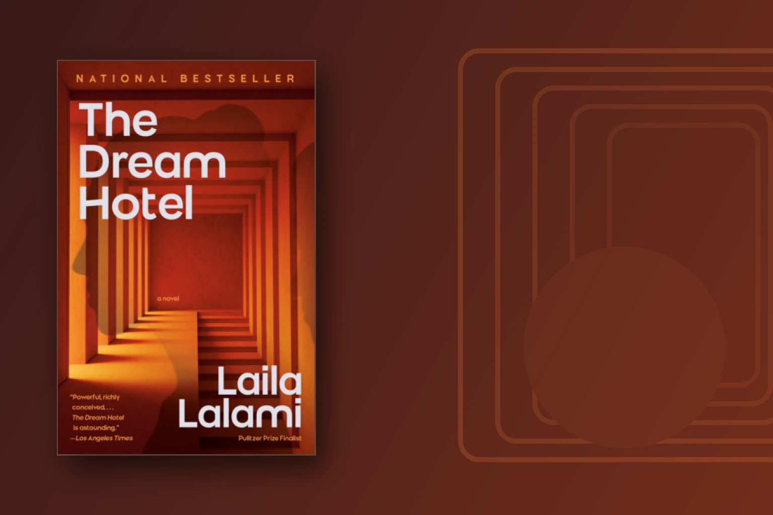 Book cover or source illustration for The Dream Hotel — Laila Lalami