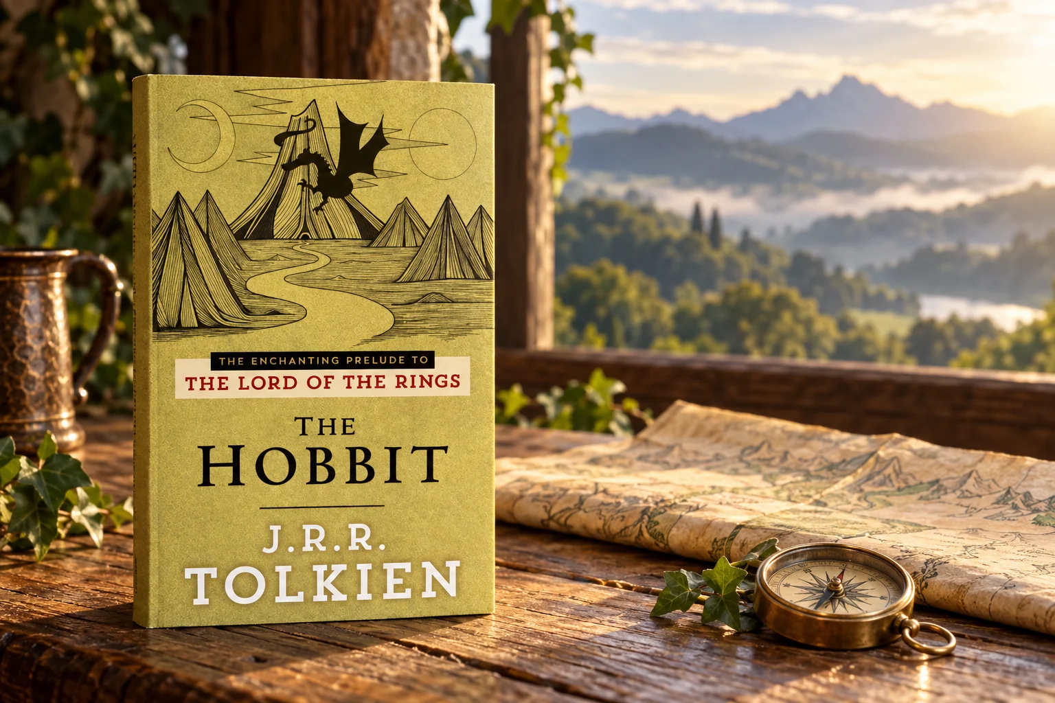 Book cover or source illustration for The Hobbit — J.R.R. Tolkien